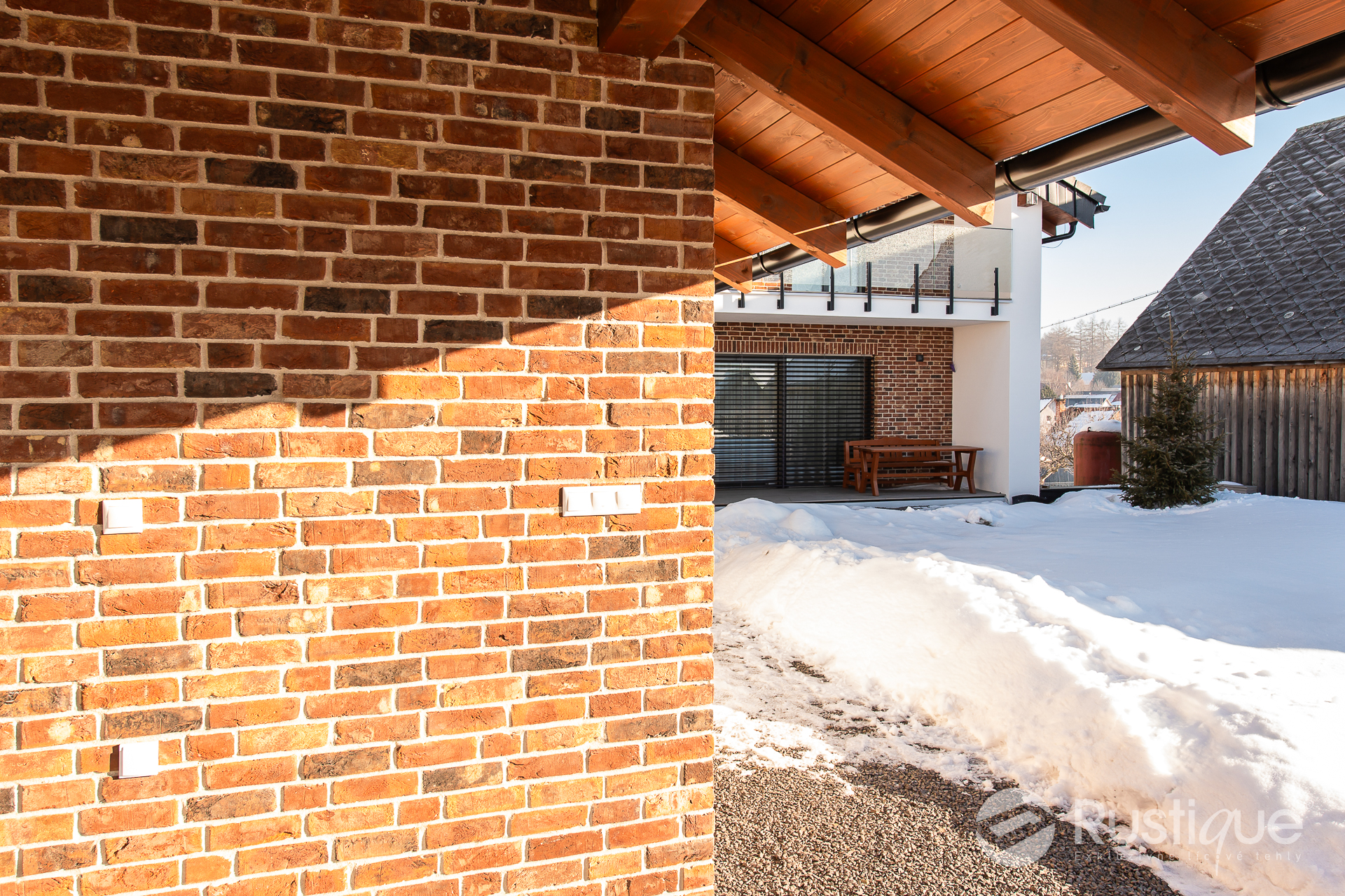 Tehlový obklad Castello na fasáde rodinného domu od Rustique.sk