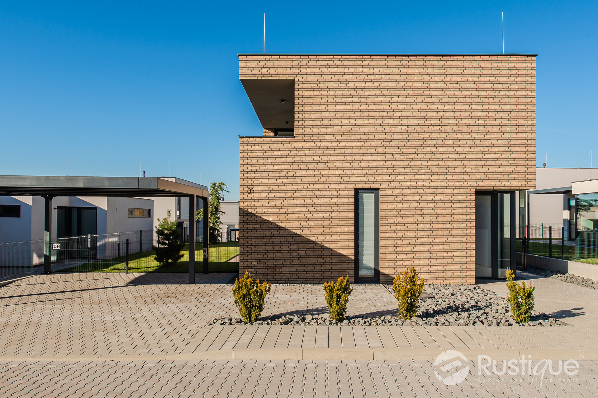 Tehlový obklad Grisa Smook na fasáde rodinného domu