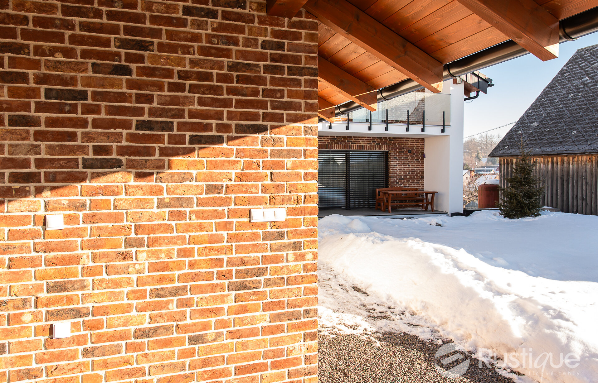 Tehlový obklad Castello na fasáde rodinného domu od Rustique.sk