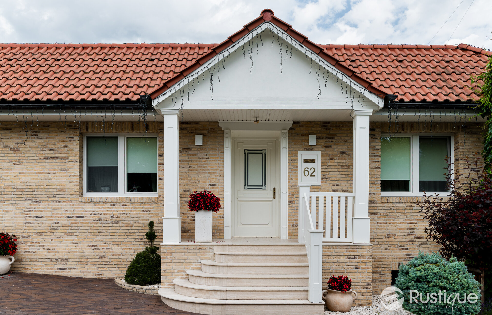 Tehlový obklad Geel Bruin na fasáde rodinného domu