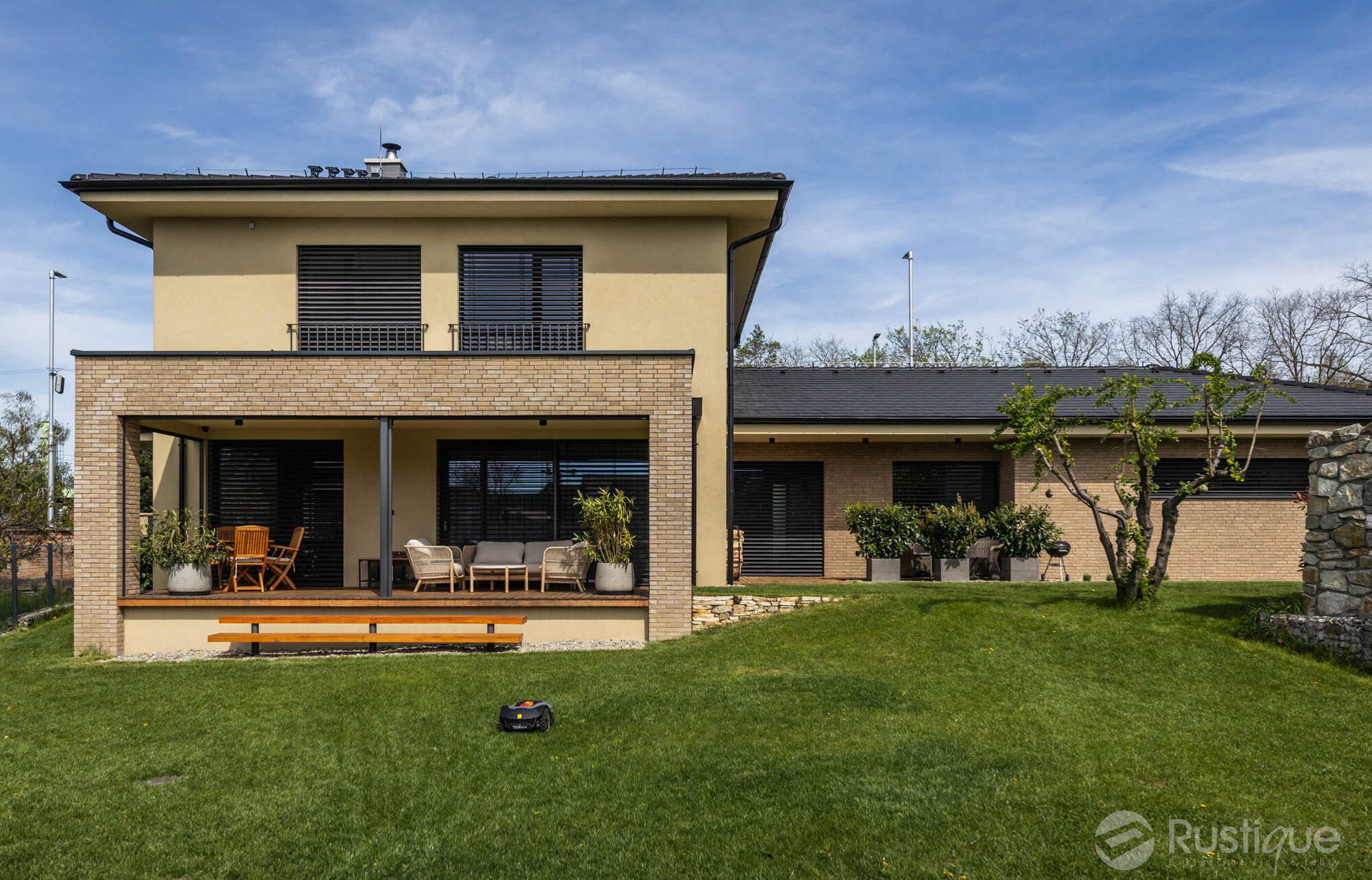 Tehlový obklad Grisea Smook na fasáde rodinného domu