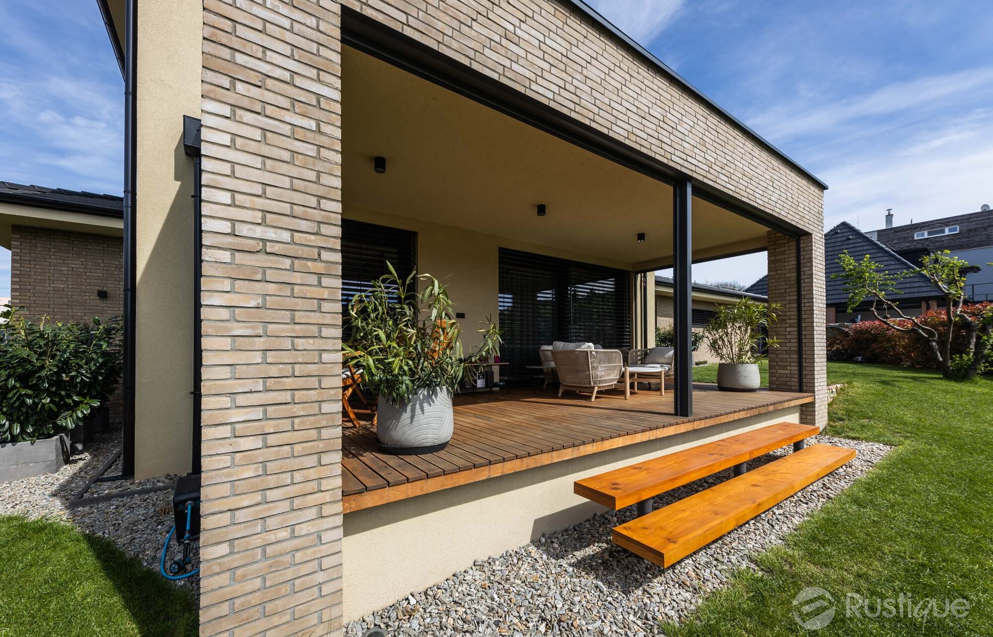 Tehlový obklad Grisea Smook na fasáde rodinného domu