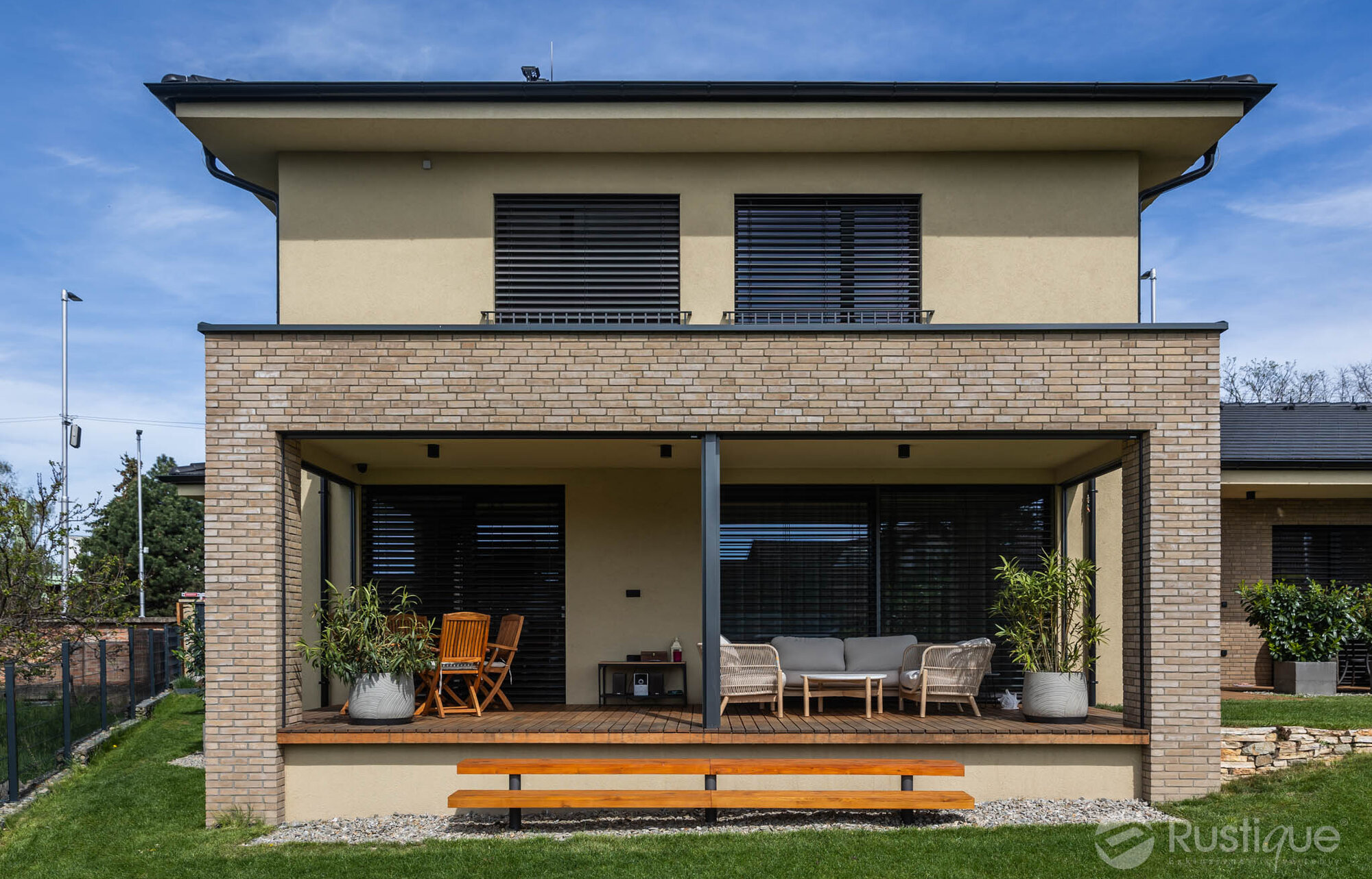 Tehlový obklad Grisea Smook na fasáde rodinného domu