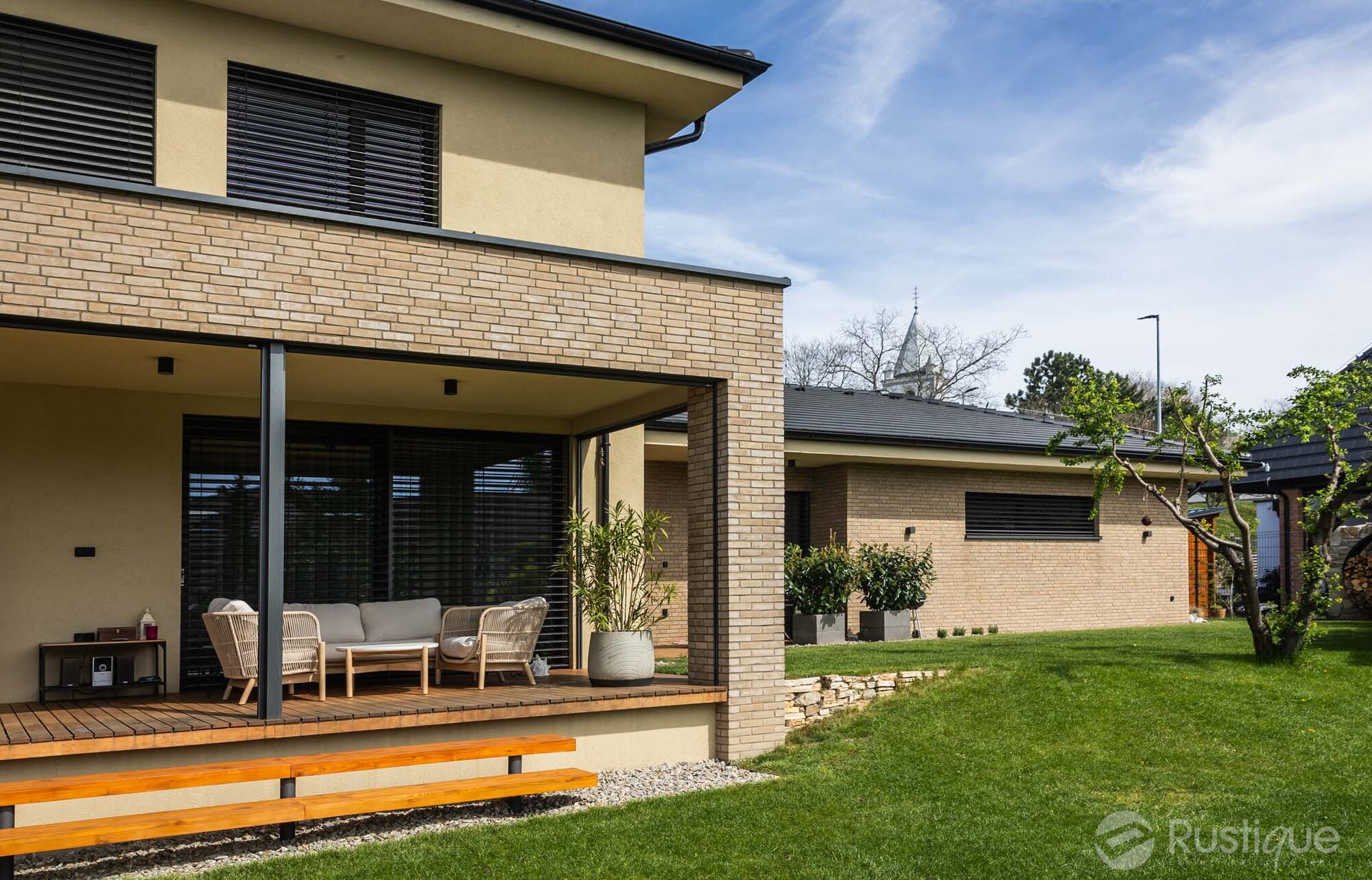 Tehlový obklad Grisea Smook na fasáde rodinného domu