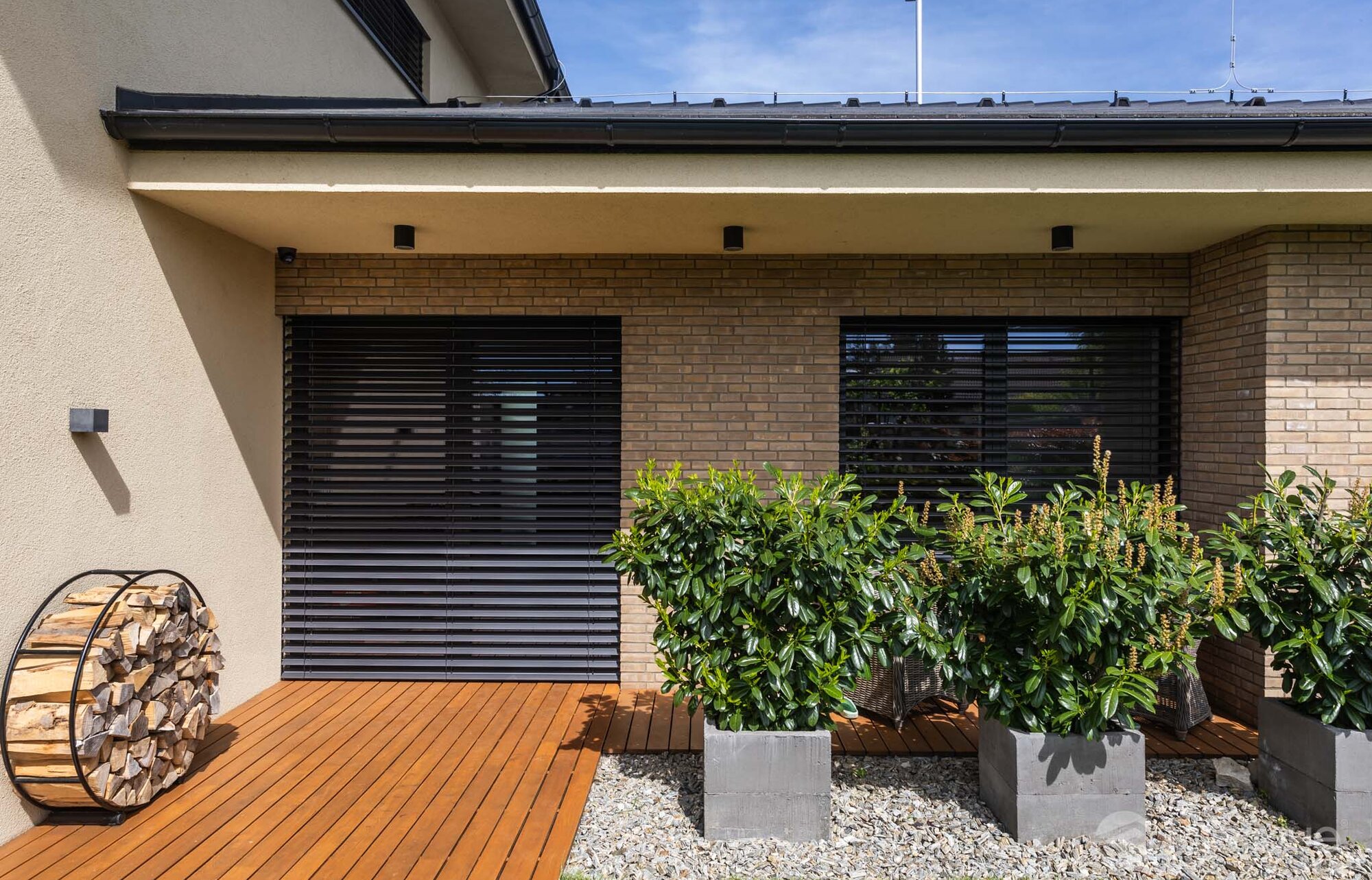 Tehlový obklad Grisea Smook na fasáde rodinného domu