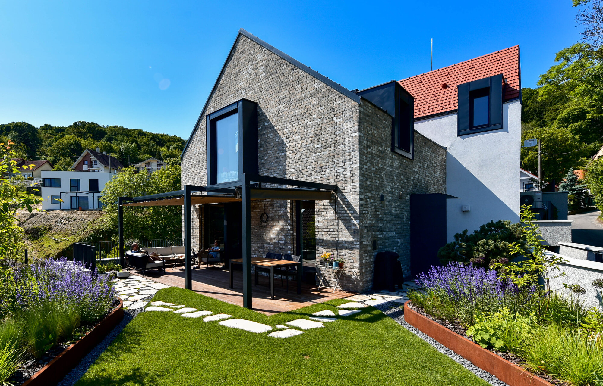 Hubertus tehlový obklad na fasáde rodinného domu