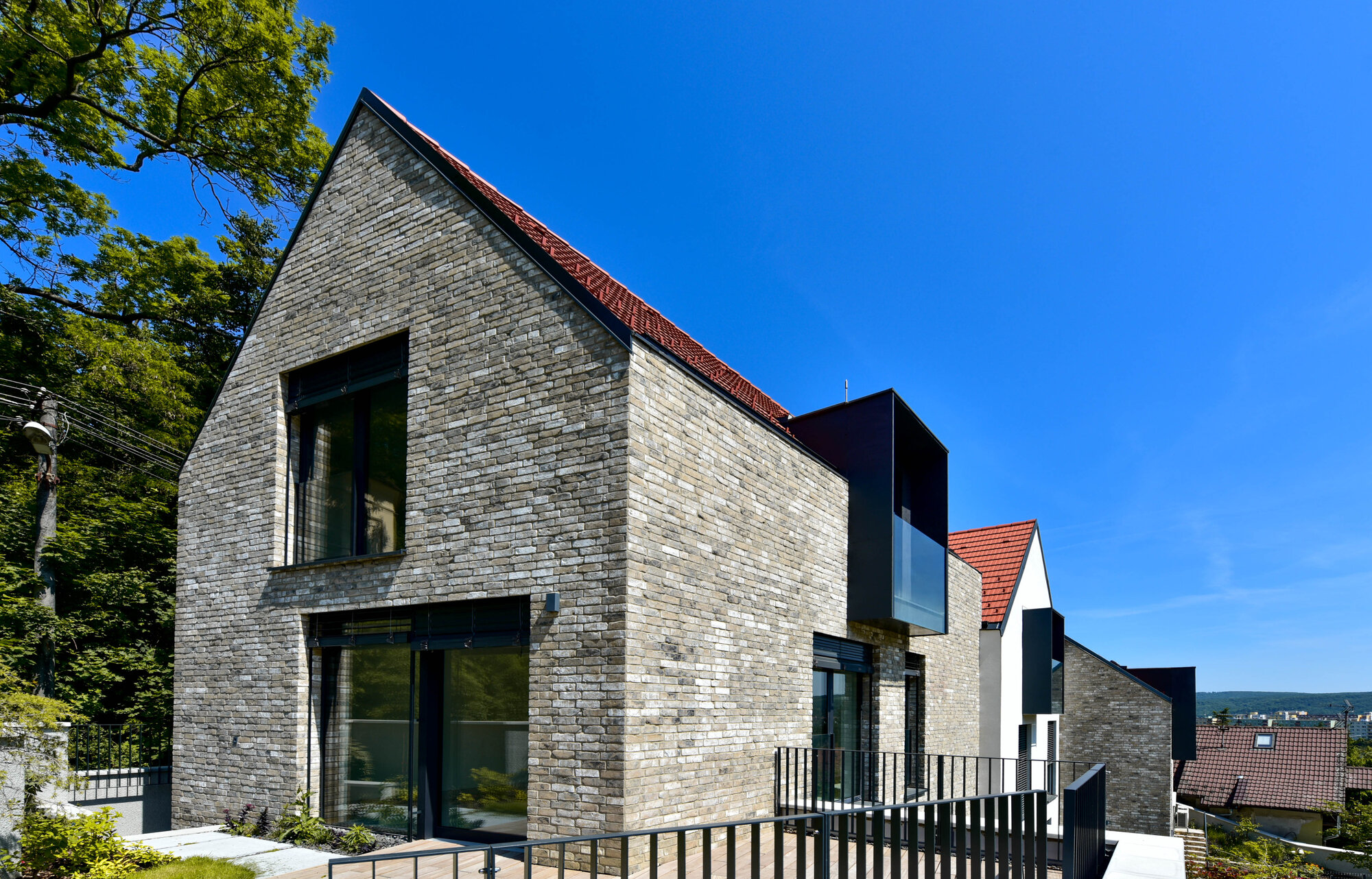 Hubertus tehlový obklad na fasáde rodinného domu