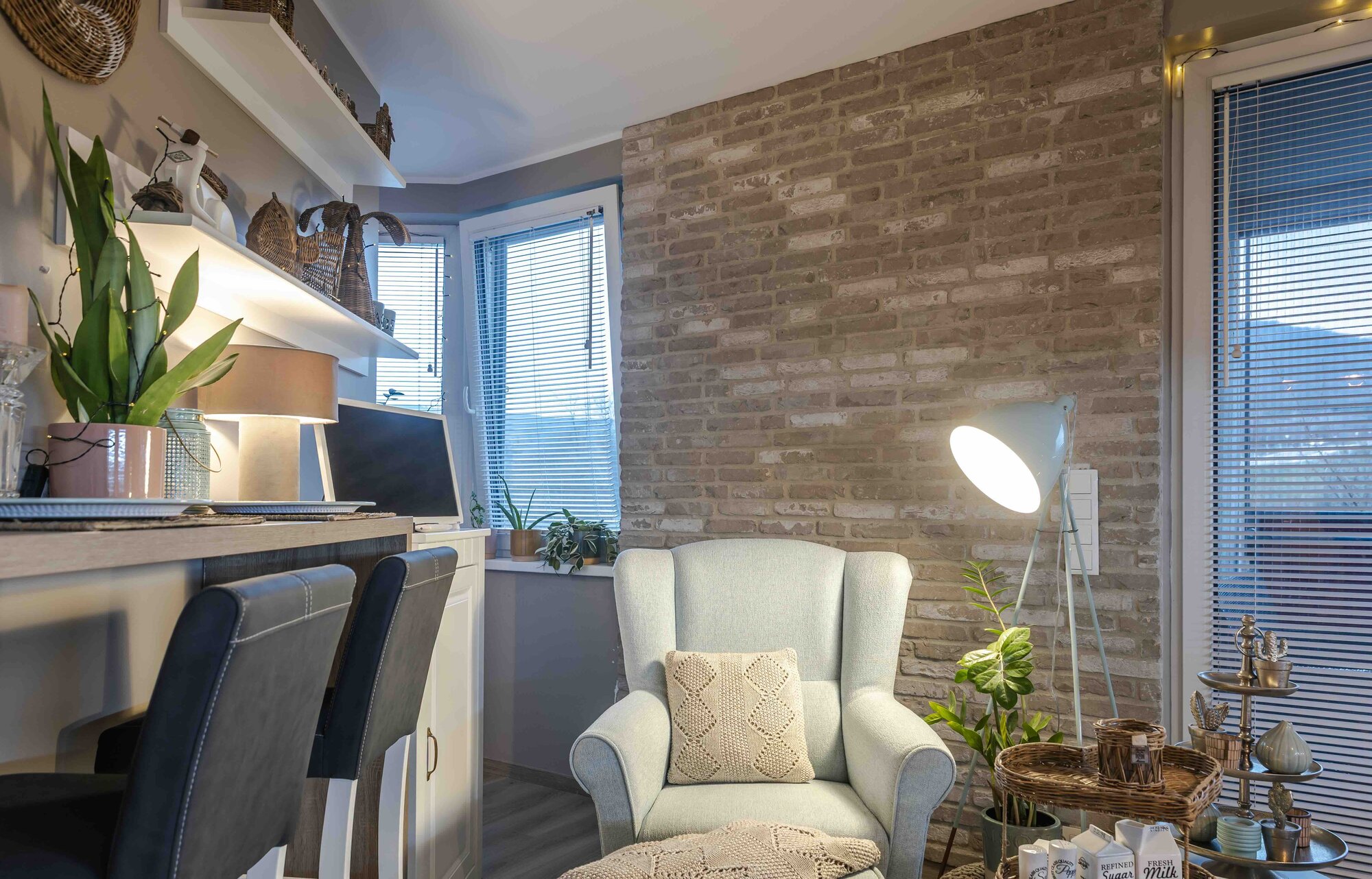 Tehlový obklad London Light v interiéri od Rustique.sk