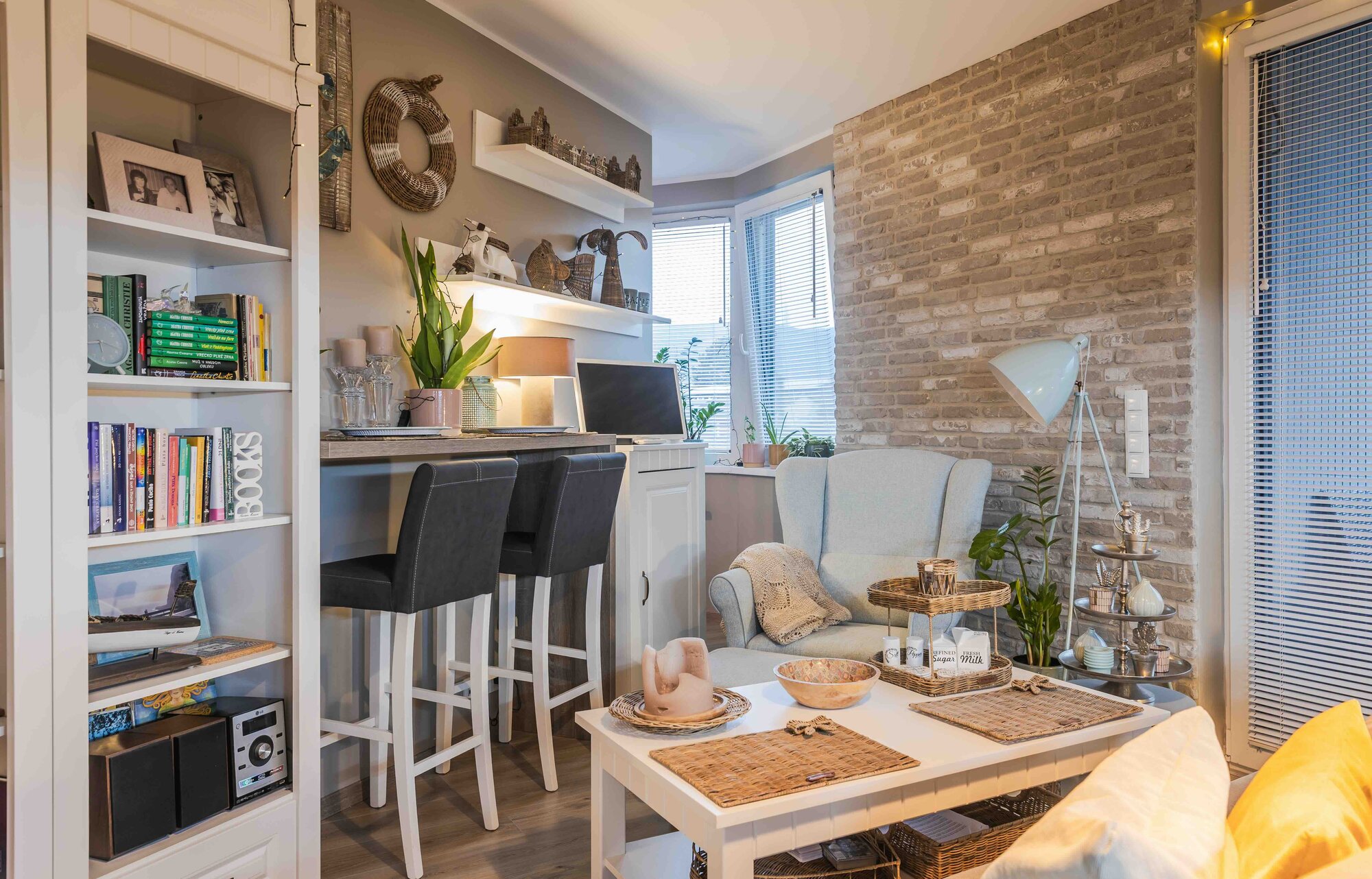 Tehlový obklad London Light v interiéri od Rustique.sk