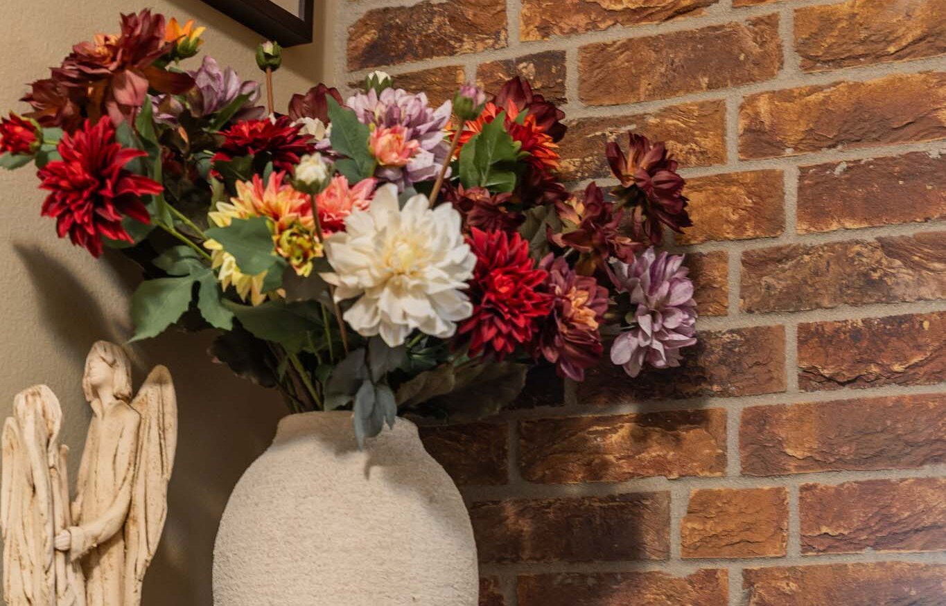 Tehlový obklad Oranje Donkerbont v interiéri