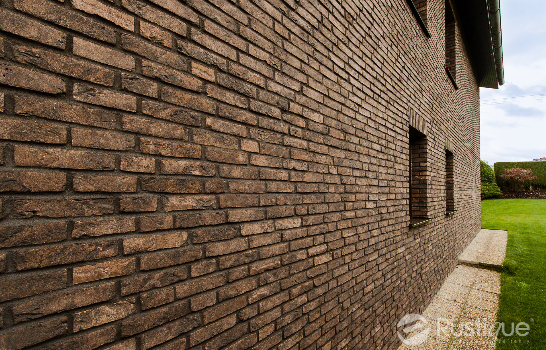 Tehlový obklad Oud Eik na fasáde rodinného domu