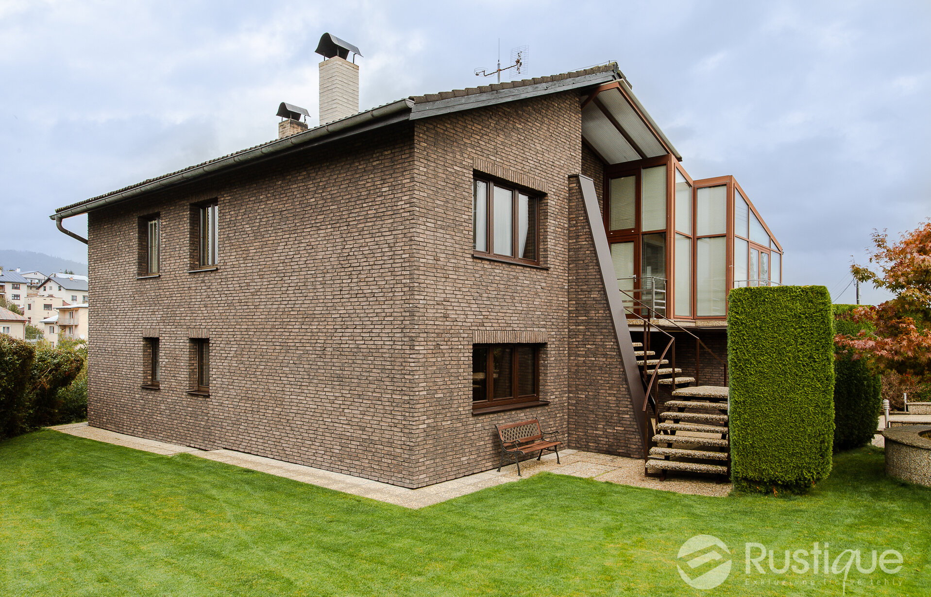 Tehlový obklad Oud Eik na fasáde rodinného domu