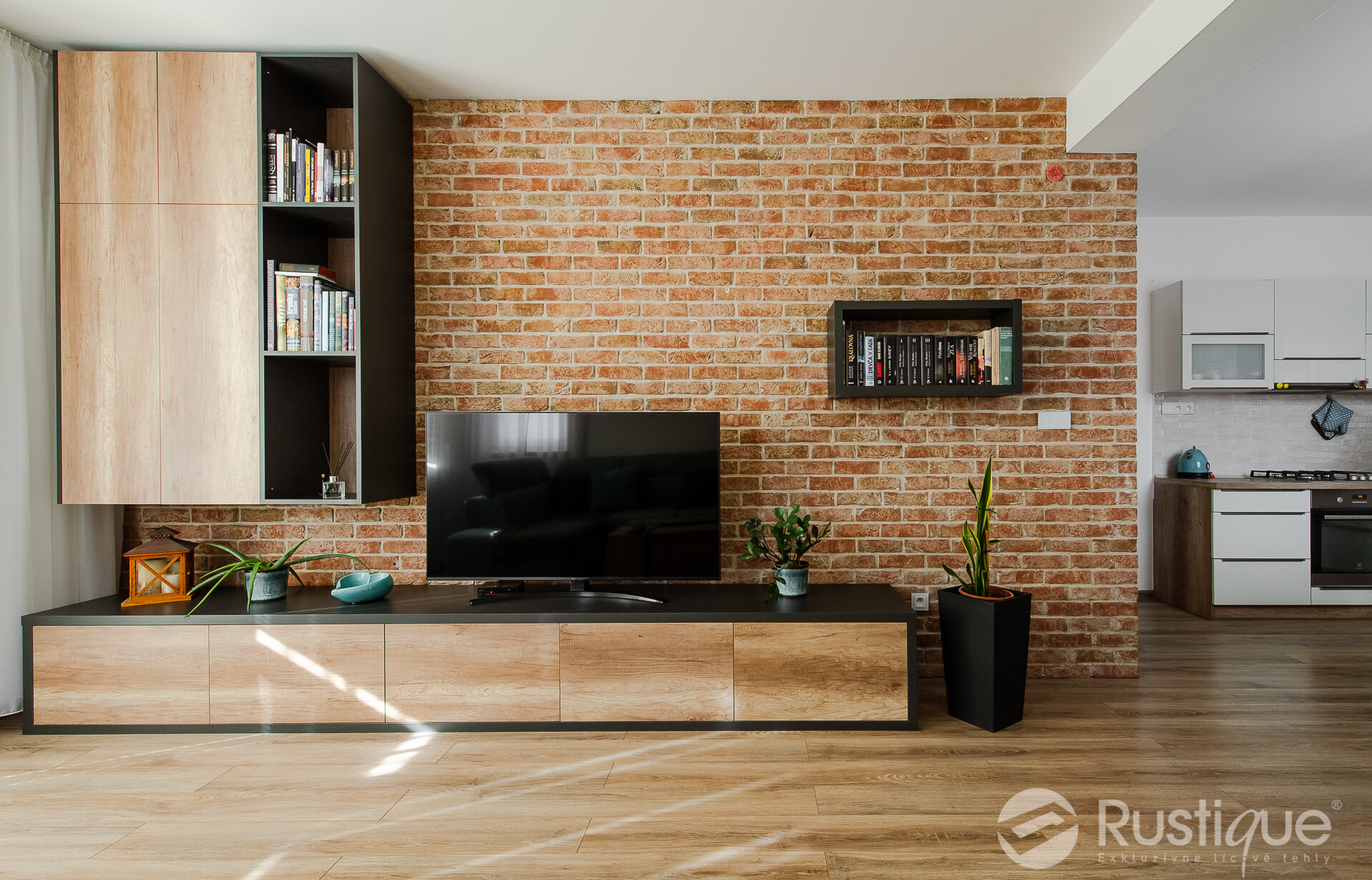 Tehlový obklad Oud elst v obývačke