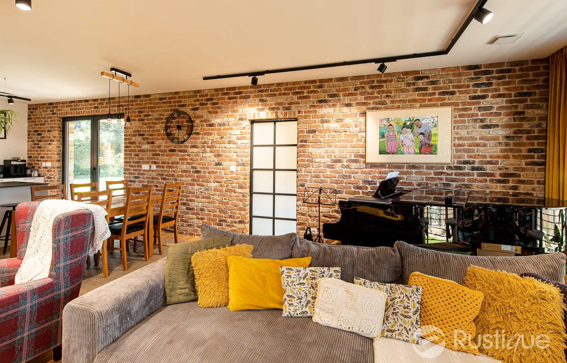 Tehlový obklad Red kasteel antiek v interiéri