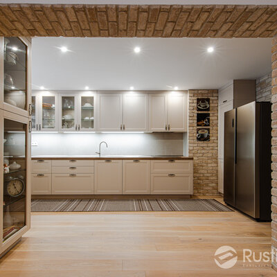 Tehlový obklad Antica beige v kuchyni