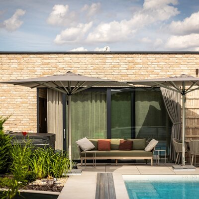 Tehlový obklad Antica Beige na fasáde rodinného domu