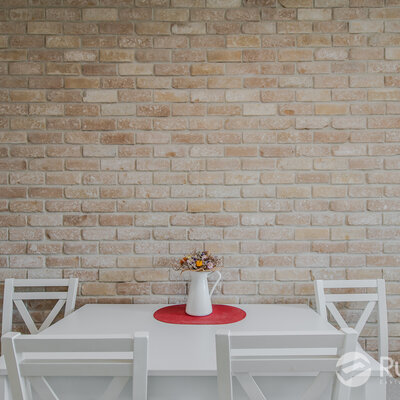 Tehlový obklad Antica beige a Washington v interiéri od Rustique.sk