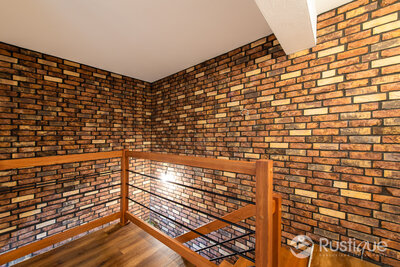 Kombinácia tehlového obkladu Autumn a Eisa v interiéri od Rustique.sk