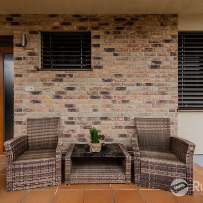 Tehlový obklad Bruin Oranje na fasáde domu od Rustique.sk 