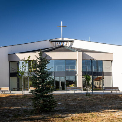 Tehlový obklad Cameleon na fasáde kostola