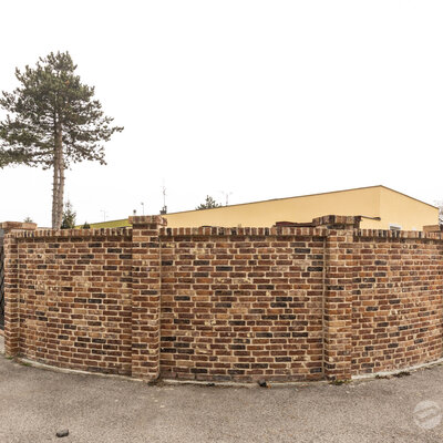 Tehlový obklad Castello na plote rodinného domu