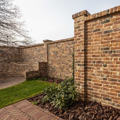 Tehlový obklad Castello na plote rodinného domu