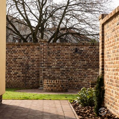 Tehlový obklad Castello na plote rodinného domu