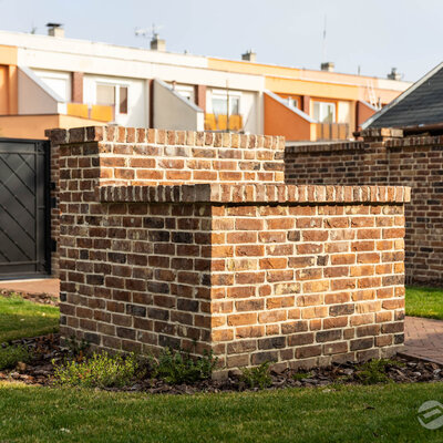 Tehlový obklad Castello na plote rodinného domu