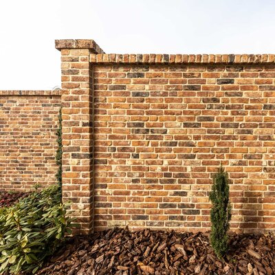 Tehlový obklad Castello na plote rodinného domu