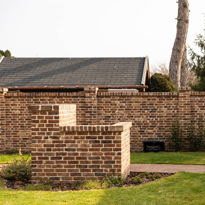 Tehlový obklad Castello na plote rodinného domu