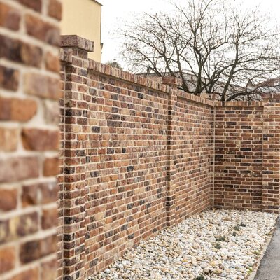 Tehlový obklad Castello na plote rodinného domu