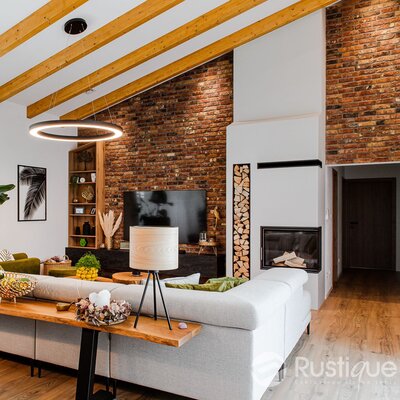 Tehlový obklad Castello v obývačke