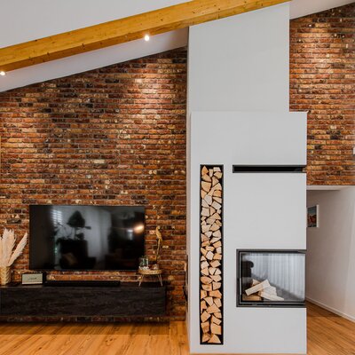 Tehlový obklad Castello v obývačke