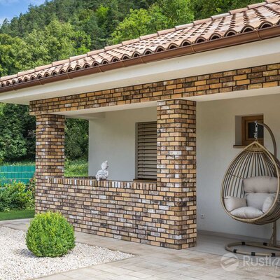 Tehlový obklad Emirat na fasáde rodinného domu