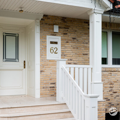 Tehlový obklad Geel Bruin na fasáde rodinného domu