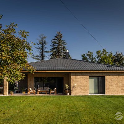 Tehlový obklad Grisea Smook na fasáde rodinného domu