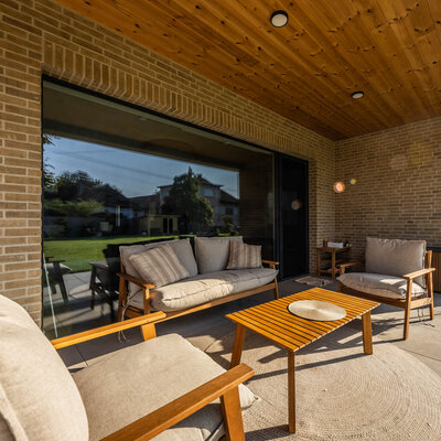 Tehlový obklad Grisea Smook na fasáde rodinného domu