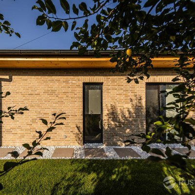 Tehlový obklad Grisea Smook na fasáde rodinného domu