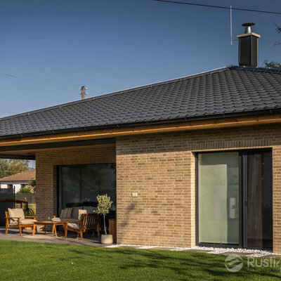 Tehlový obklad Grisea Smook na fasáde rodinného domu