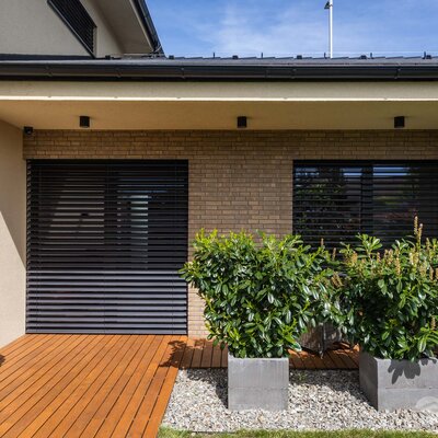 Tehlový obklad Grisea Smook na fasáde rodinného domu