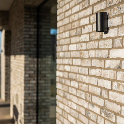 Tehlový obklad Hubertus Snowdust na fasáde rodinného domu