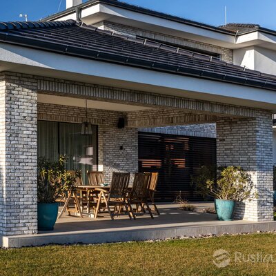 Tehlový obklad Hubertus Snowdust na fasáde rodinného domu