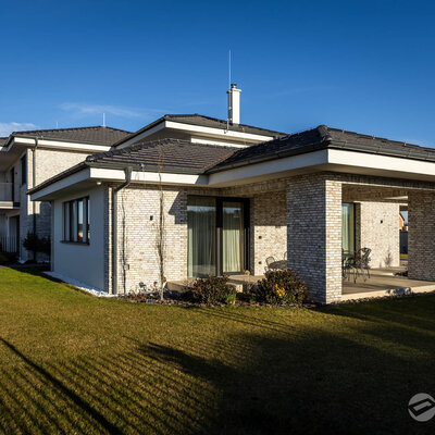 Tehlový obklad Hubertus Sbowdust na fasáde rodinného domu