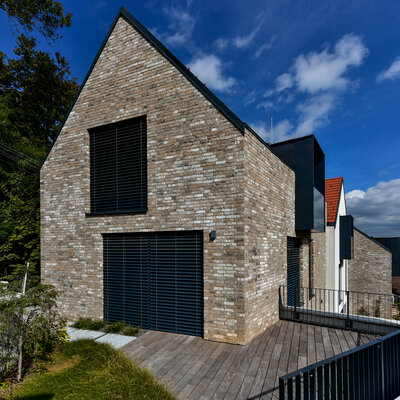 Hubertus tehlový obklad na fasáde rodinného domu