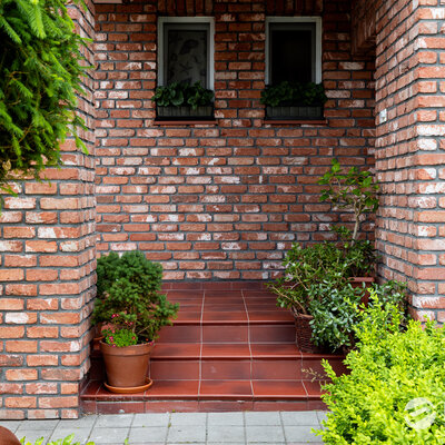 Tehlový obklad Limburgs Rood na fasáde rodinného domu