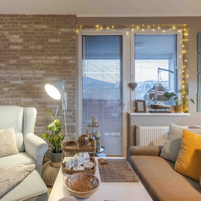 Tehlový obklad London Light v interiéri od Rustique.sk