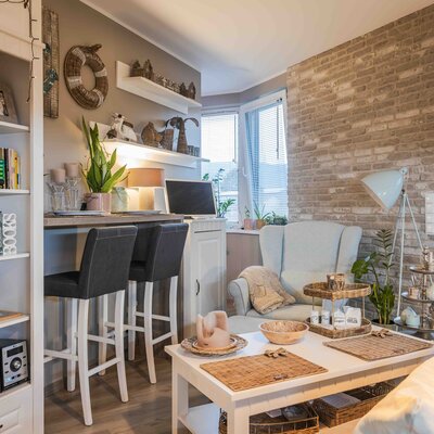 Tehlový obklad London Light v interiéri od Rustique.sk