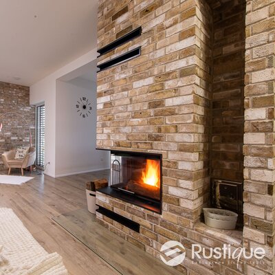 Tehlový obklad Mystique v obývačke v interiéri