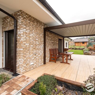 Tehlový obklad Mystique na fasáde rodinného domu