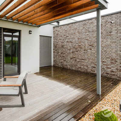 Tehlový obklad Nevado Light na fasáde rodinného domu